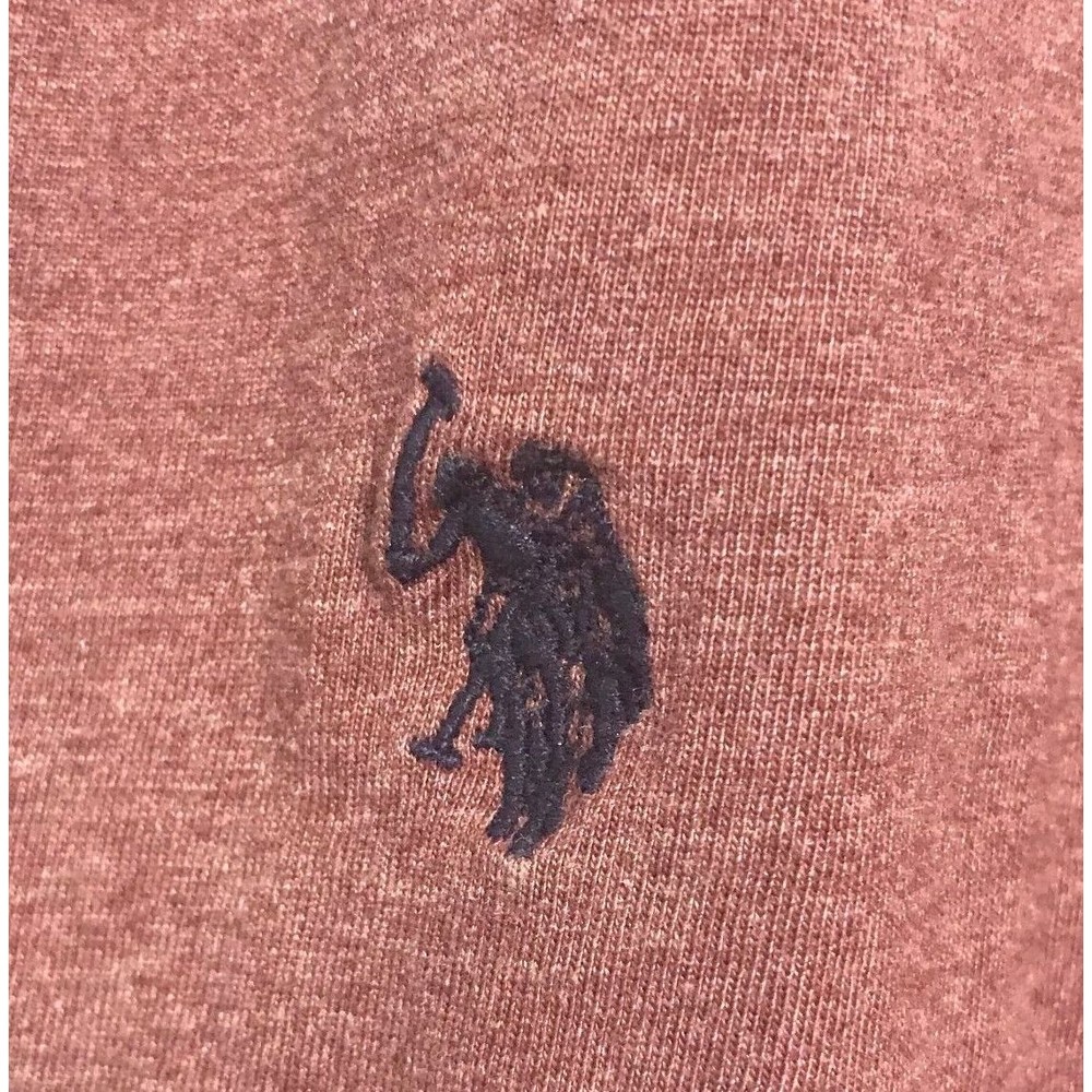 U.S Polo Assn. Men's Size XXL Shirt Plum Blend Round Neck Long Sleeve T-Shirt